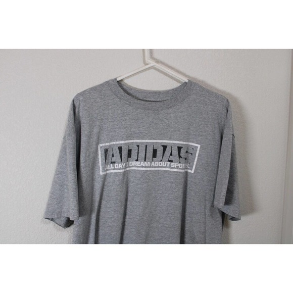 Adidas Men's Gray Large T-Shirt, Polyester, Short-Sleeve - Picture 5 of 8